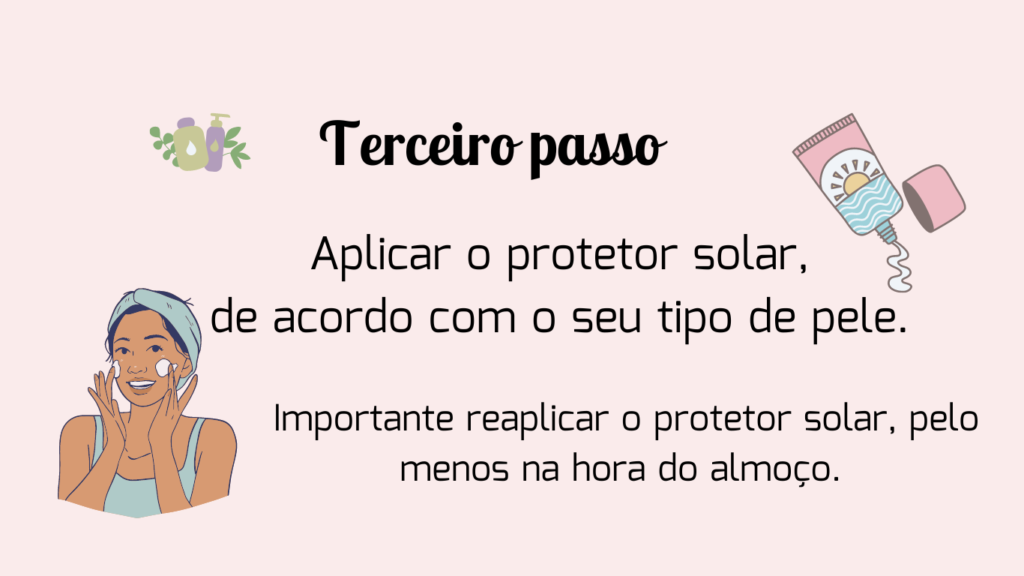 Aplicar protetor solar de acordo com seu tipo de pele